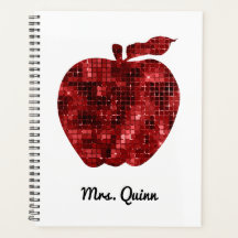 Personalisiert Teacher Red Imitate Sequin Apple