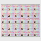 Personalisiert Teacher Specialty Abschluss Foto Geschenkpapier (Flach)