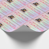 Personalisiert Teacher Specialty Abschluss Foto Geschenkpapier (Ecke)