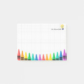 Personalisiert Teacher Sticky Notes - farbenfrohe Post-it Klebezettel (Vorderseite)