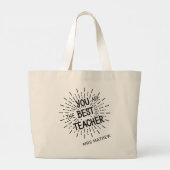 Personalisiert Teacher Tote Bag Jumbo Stoffbeutel (Rückseite)