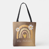 Personalisiert Teacher Tote Bag Tasche (Rückseite)