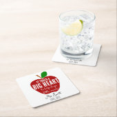 Personalisiert Teacher Vielen Dank Apple großes He Rechteckiger Pappuntersetzer (Vor Ort)