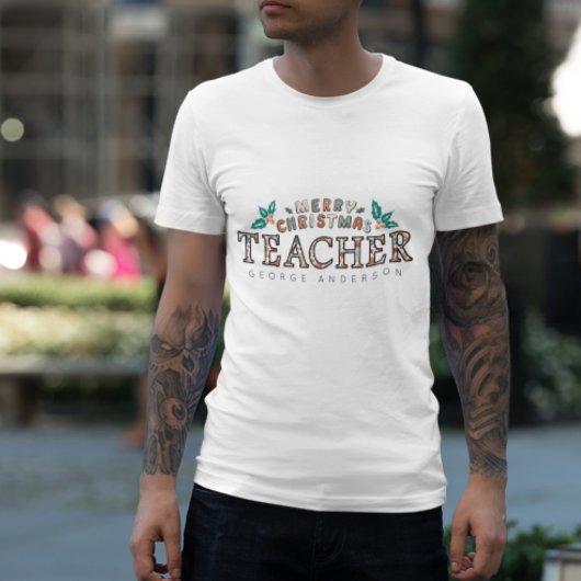 Personalisiert Teacher Weihnachtsgeschenk Individu T-Shirt