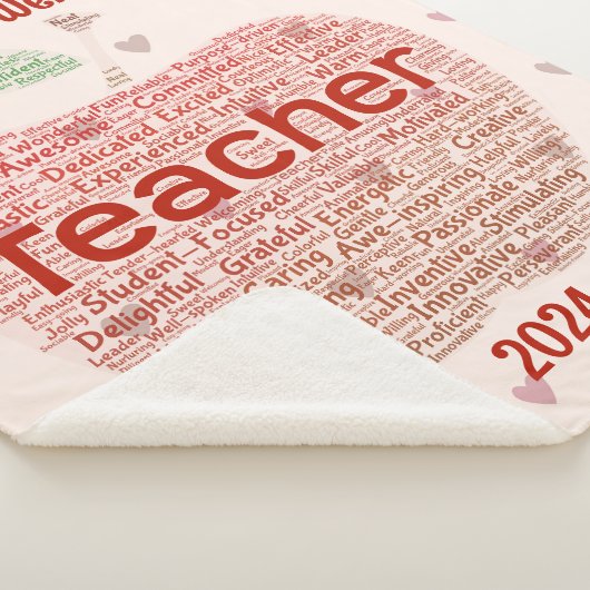 Personalisiert Teacher Word Art Applet Sherpadecke (3/4)