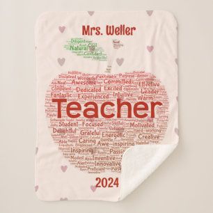Personalisiert Teacher Word Art Applet Sherpadecke