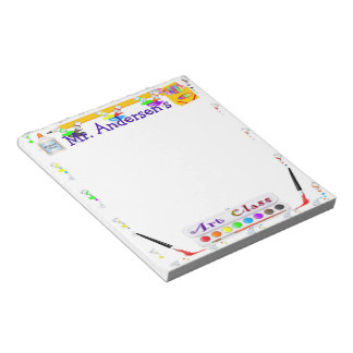 Personalisiert Teachers Art Class Notepad Notizblock