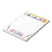 Personalisiert Teachers Art Class Notepad Notizblock (Rotiert)