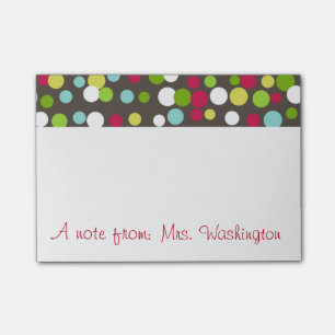 Personalisiert Teacher's Dots Post It Notes Gesche Post-it Klebezettel