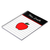 Personalisiert Teacher's Red Apple Notebook Gesche Notizblock (Linke Seite)
