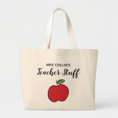 Personalisiert Teachers Tote Bag Geschenk Jumbo Stoffbeutel (Vorne)