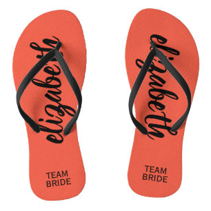 Personalisiert Team Bridge Peach Badesandalen