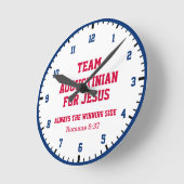 Personalisiert TEAM JESUS Runde Wanduhr (Winkel)