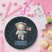 Personalisiert Teddy Astronaut Boy Party Plate Pappteller (Party)