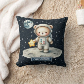 Personalisiert Teddy Bear Astronaut Pillow Baby Bo Kissen (Decke)