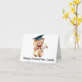 Personalisiert Teddy Bear Kindergarten Abschluss Karte (Gelbe Blume)