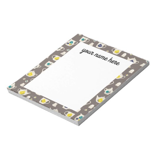 Personalisiert Tee Lover Notepad Notizblock (Rotiert)