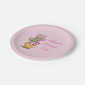 Personalisiert Tee Party Paper Tellers Brautparty Pappteller (Schrägansicht)