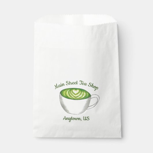 Personalisiert Tee Shop Japanisch Green Matcha Lat Geschenktütchen (Vorderseite)