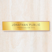 Personalisiert Template Imitate Gold Elegant Moder Türschild (Vorderseite )