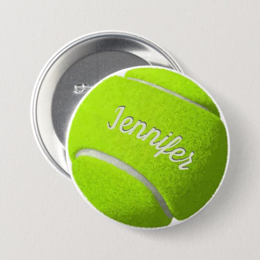 Personalisiert Tennis Ball Button (Vorne & Hinten)