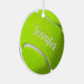 Personalisiert Tennis Ball Ornament Aus Metall (Vorderseite Rechts)