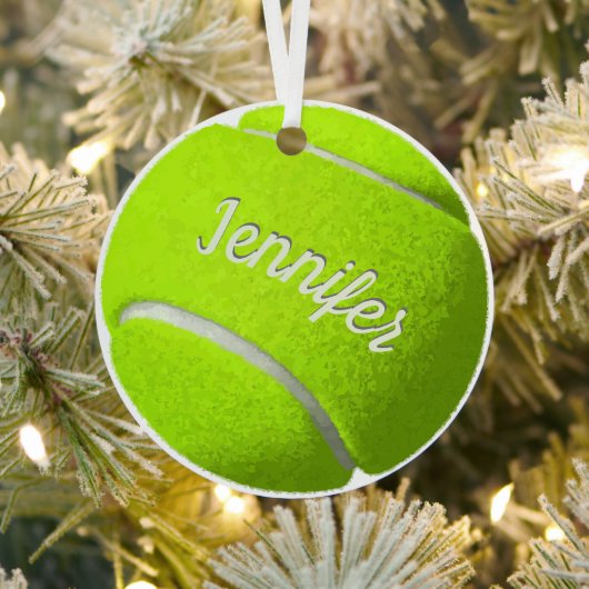 Personalisiert Tennis Ball Ornament Aus Metall (InSitu)