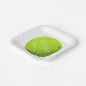 Personalisiert Tennis Ball Pappteller (Gewinkelt)