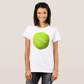 Personalisiert Tennis Ball T-Shirt (Vorne ganz)