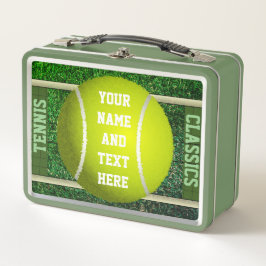 Personalisiert Tennis Classics Metal Lunchbox