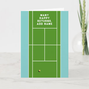 Personalisiert Tennis Geburtstag Karte