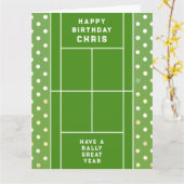 Personalisiert Tennis Geburtstag Karte (Gelbe Blume)
