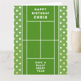 Personalisiert Tennis Geburtstag Karte