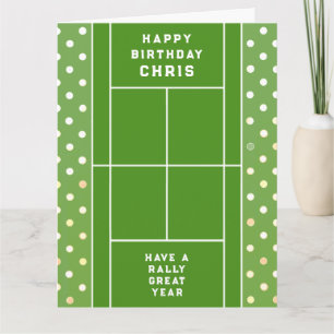 Personalisiert Tennis Geburtstag Karte