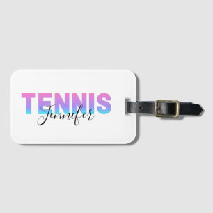 Personalisiert Tennis Girls Name Team Ombre Gradie Gepäckanhänger