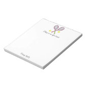 Personalisiert Tennis Notepad Notizblock (Rotiert)