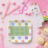 Personalisiert Tennis Party Geburtstag Pappteller (Party)