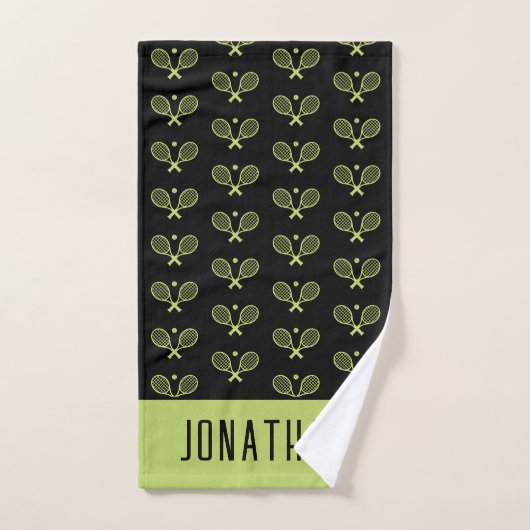 Personalisiert Tennis Pattern Individuelle Name Handtuch (Handtuch)