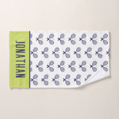 Personalisiert Tennis Pattern Individuelle Name Handtuch (Handtuch)