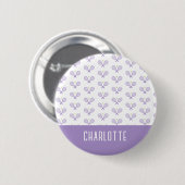 Personalisiert Tennis Pattern Individuelle Name Te Button (Vorne & Hinten)