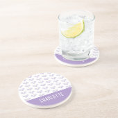 Personalisiert Tennis Pattern Individuelle Name Te Getränkeuntersetzer (Seite)