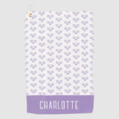 Personalisiert Tennis Pattern Individuelle Name Te Golfhandtuch (Vorderseite)