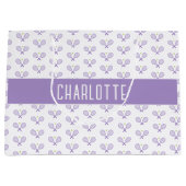 Personalisiert Tennis Pattern Individuelle Name Te Große Geschenktüte (Vorderseite)