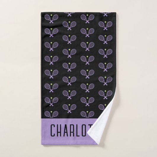 Personalisiert Tennis Pattern Individuelle Name Te Handtuch (Handtuch)