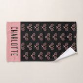 Personalisiert Tennis Pattern Individuelle Name Te Handtuch (Handtuch)