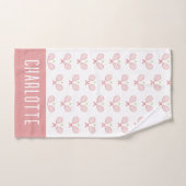 Personalisiert Tennis Pattern Individuelle Name Te Handtuch (Handtuch)