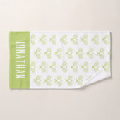 Personalisiert Tennis Pattern Individuelle Name Te Handtuch (Handtuch)