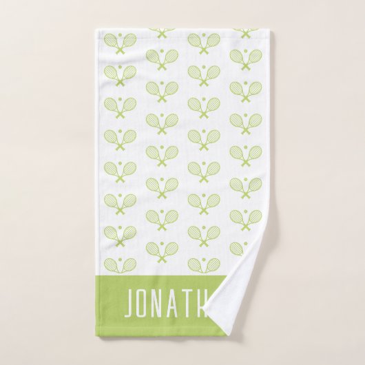 Personalisiert Tennis Pattern Individuelle Name Te Handtuch (Handtuch)