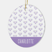 Personalisiert Tennis Pattern Individuelle Name Te Keramik Ornament (Links)