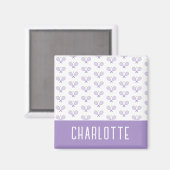 Personalisiert Tennis Pattern Individuelle Name Te Magnet (Vorderseite/Rückseite)